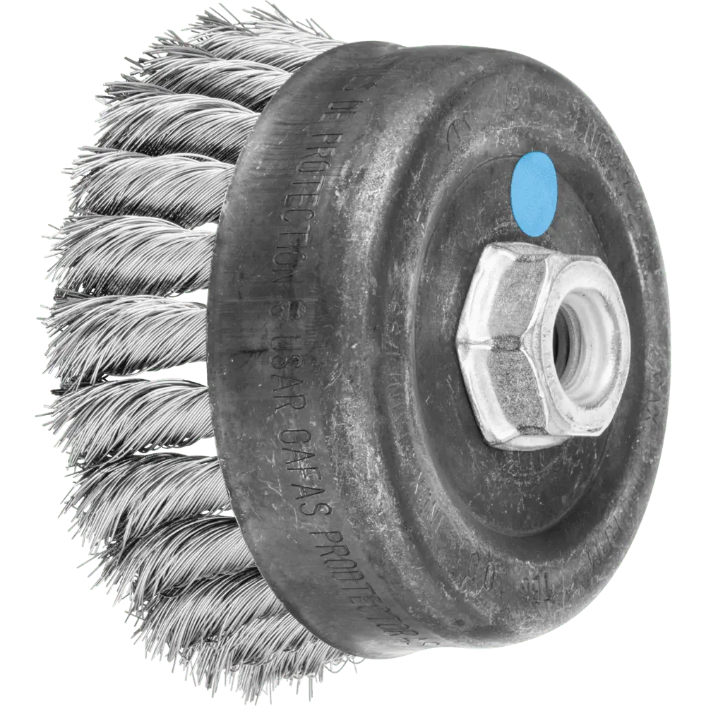 Produktfoto 1 von PFERD TOOLS Topfbürste gezopft TBG Ø 100mm M14 Edelstahl-Draht-Ø 0,35 mm Winkelschleifer (1)