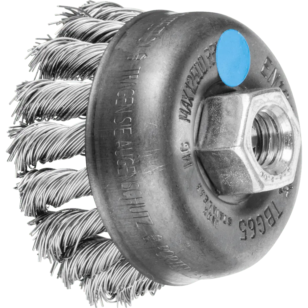 Produktfoto 1 von PFERD TOOLS Topfbürste gezopft TBG Ø 65 mm M14 Edelstahl-Draht-Ø 0,50mm Winkelschleifer (1)