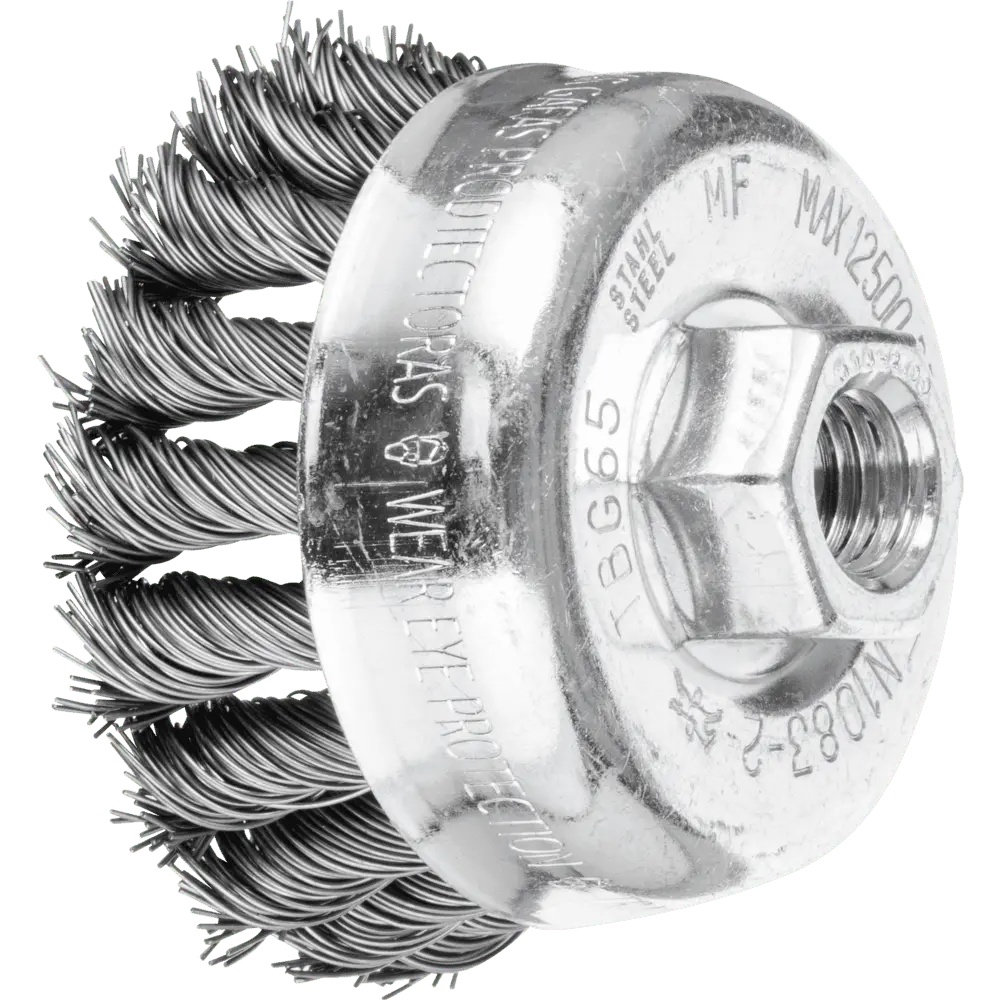 Produktfoto 1 von PFERD TOOLS Topfbürste gezopft TBG Ø 65 mm M14 Stahl-Draht-Ø 0,50mm Winkelschleifer (1)