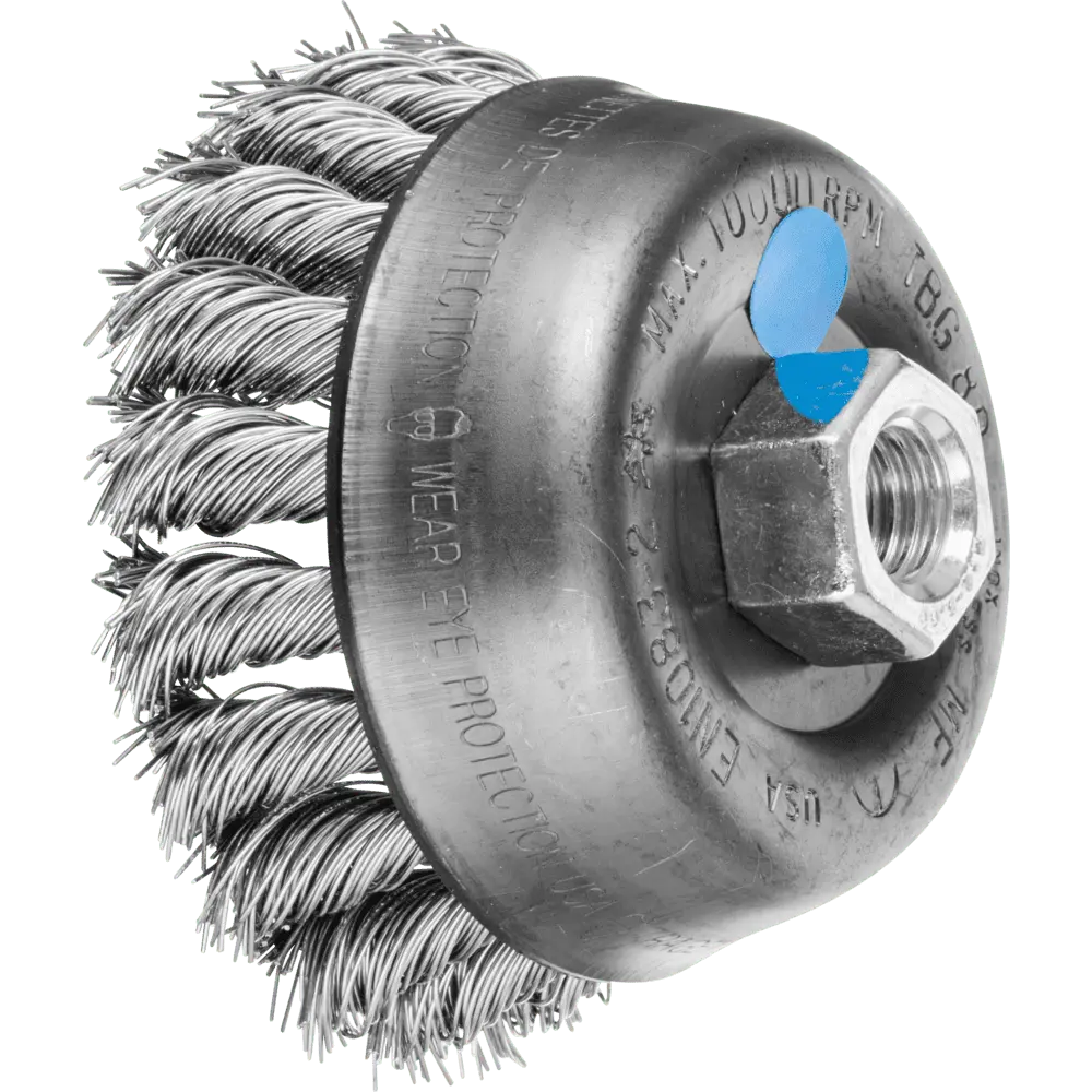 Produktfoto 1 von PFERD TOOLS Topfbürste gezopft TBG Ø 80mm M14 Edelstahl-Draht-Ø 0,50mm Winkelschleifer (1)