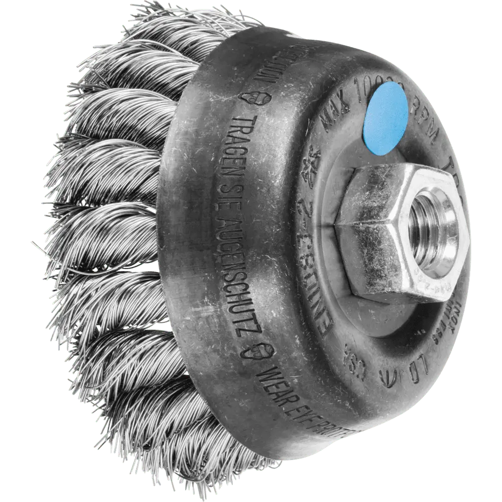 Produktfoto 1 von PFERD TOOLS Topfbürste gezopft TBG Ø 80mm M14 Edelstahl-Draht-Ø 0,35 mm Winkelschleifer (1)
