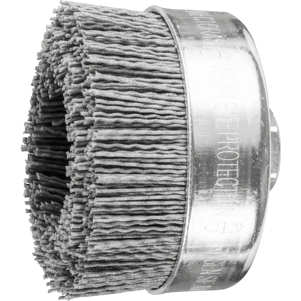 Produktfoto 1 von PFERD TOOLS Topfbürste ungezopft TBU Ø100mm M14 SiC-Filament-Ø0,90 Korn 120 Winkelschleifer