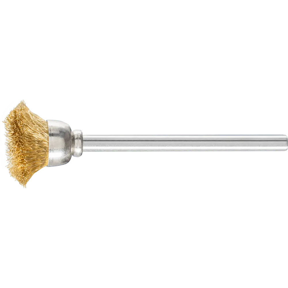 Produktfoto 1 von PFERD TOOLS Miniatur- Topfbürste TBU Ø15 mm Schaft-Ø3 mm Messing-Draht-Ø0,10, 10 Stk.