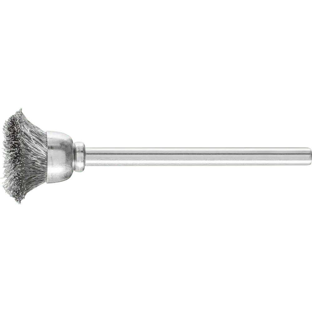 Produktfoto 1 von PFERD TOOLS Miniatur- Topfbürste TBU Ø15 mm Schaft-Ø3 mm Edelstahl-Draht-Ø0,10, 10 Stk.