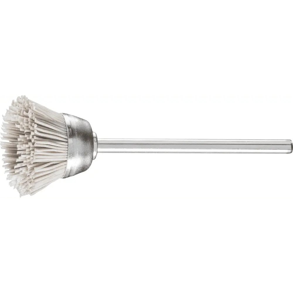 Produktfoto 1 von PFERD TOOLS Miniatur- Topfbürste TBU Ø18 mm Schaft-Ø2,34 mm Aluminium-Oxid-Filament-Ø0,30 Korn 600, 10 Stk.