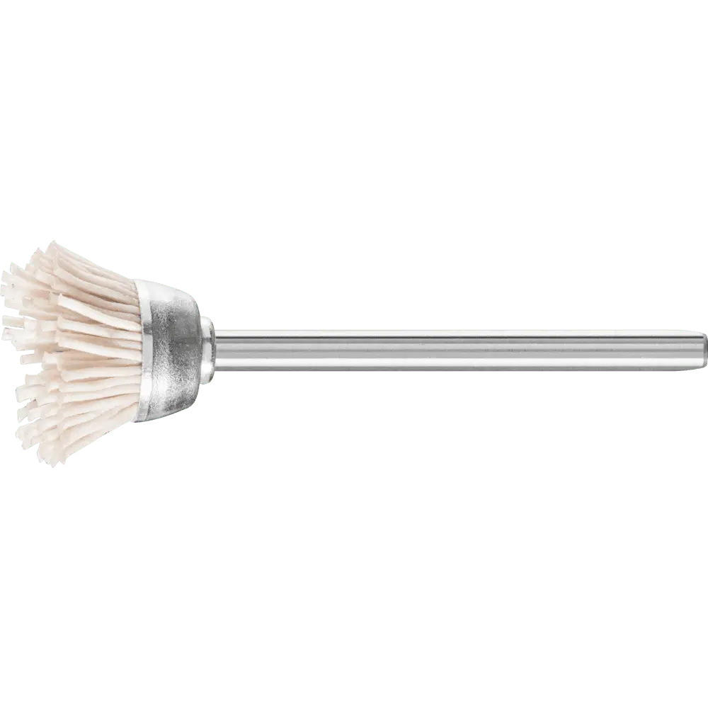 Produktfoto 1 von PFERD TOOLS Miniatur- Topfbürste TBU Ø 18 mm Schaft-Ø 3 mm Aluminium-Oxid-Filament-Ø 0,50mm Korn 320, 10 Stk.