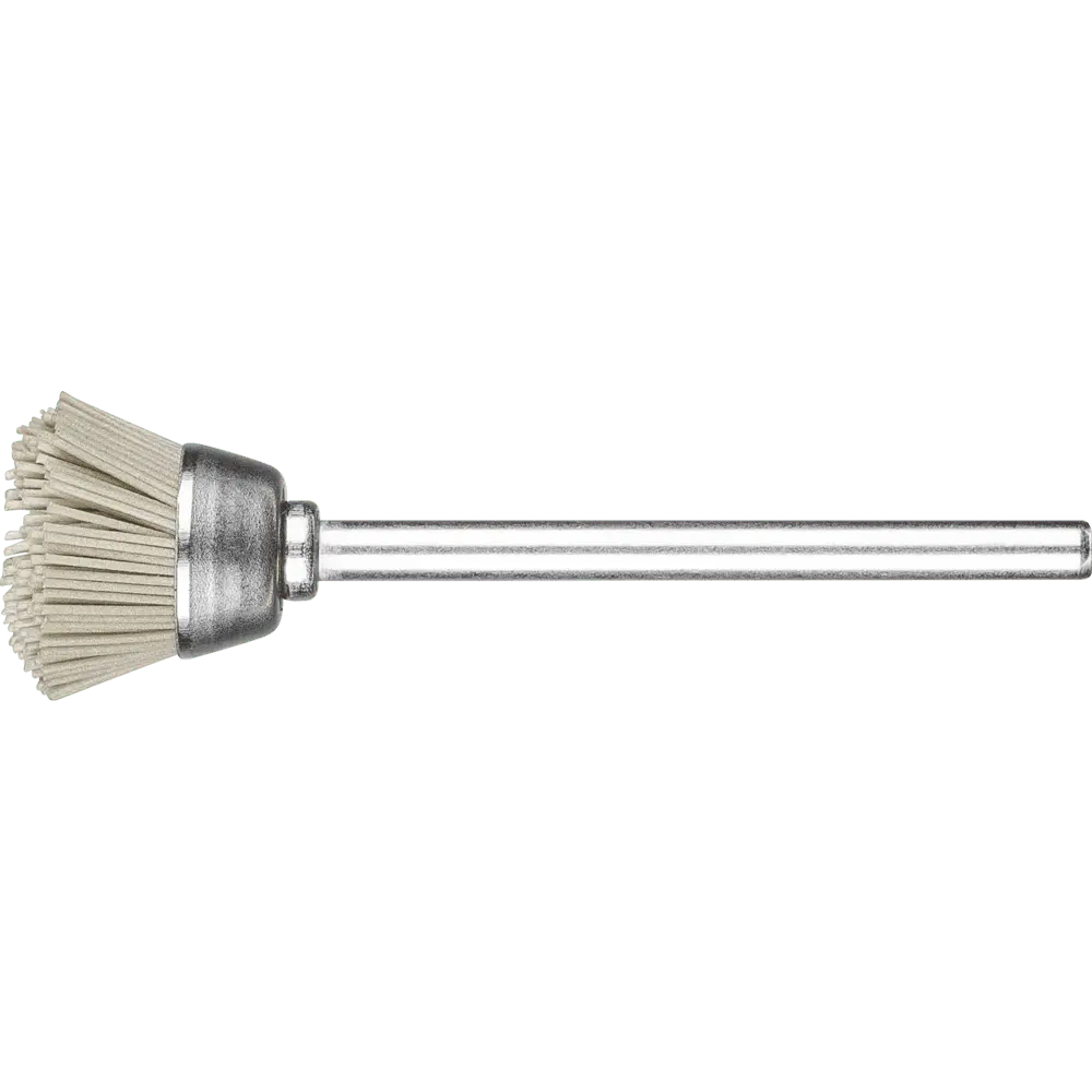 Produktfoto 1 von PFERD TOOLS Miniatur- Topfbürste TBU Ø18 mm Schaft-Ø3 mm DIAMANT-Filament-Ø0,40 Korn 400, 10 Stk.