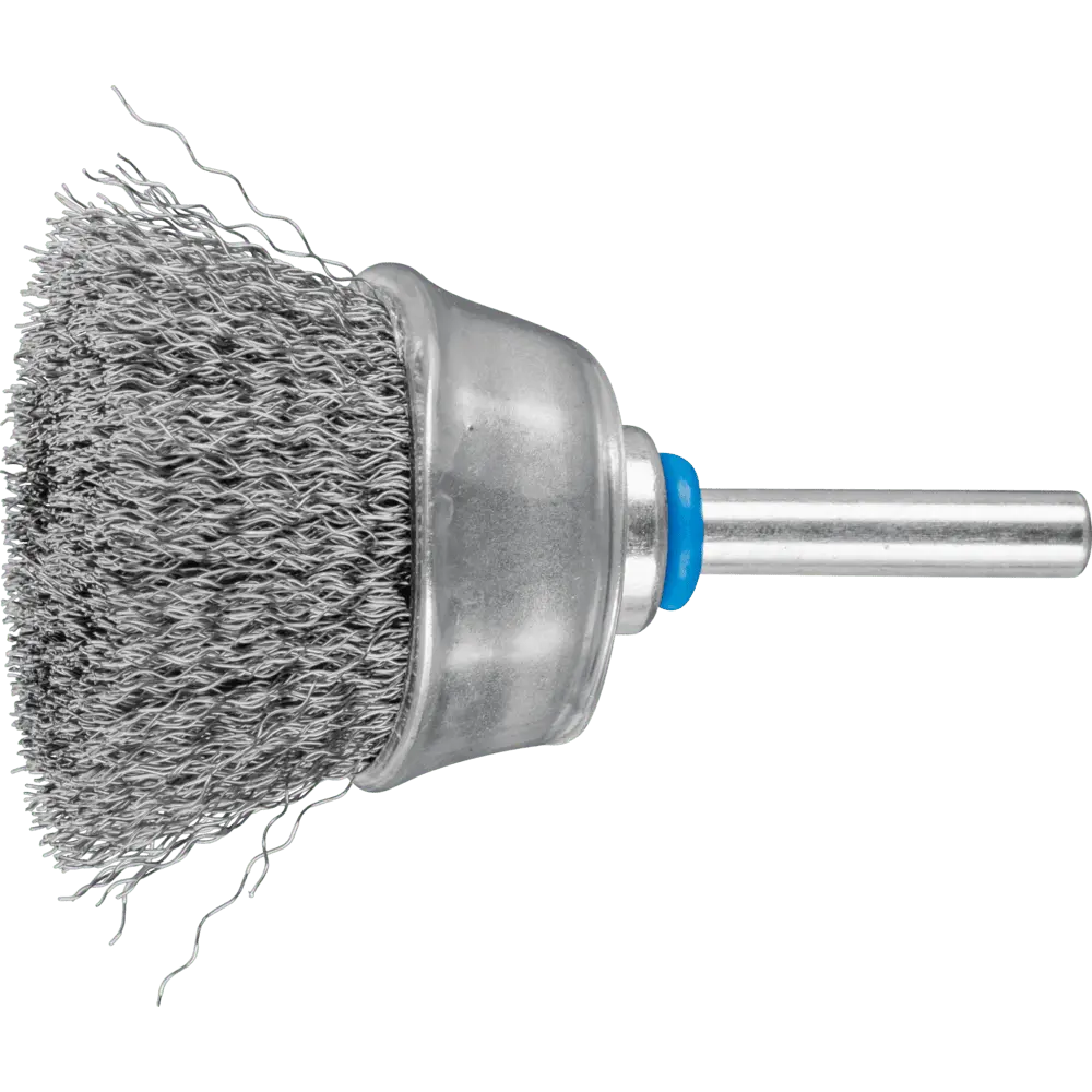 Produktfoto 1 von PFERD TOOLS Topfbürste ungezopft TBU Ø40mm Schaft-Ø6 mm Edelstahl-Draht-Ø0,20, 10 Stk.