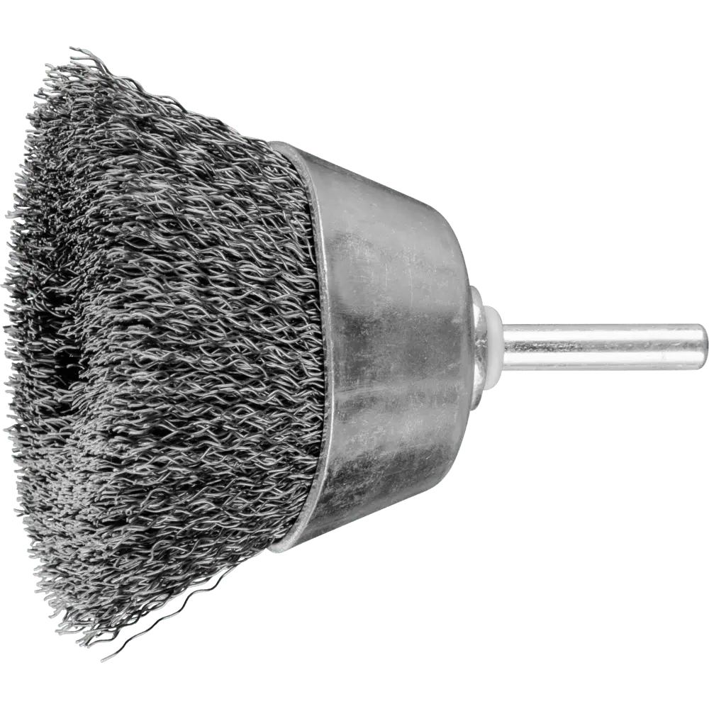 Produktfoto 1 von PFERD TOOLS Topfbürste ungezopft TBU Ø60mm Schaft-Ø6 mm Stahl-Draht-Ø0,30, 10 Stk.