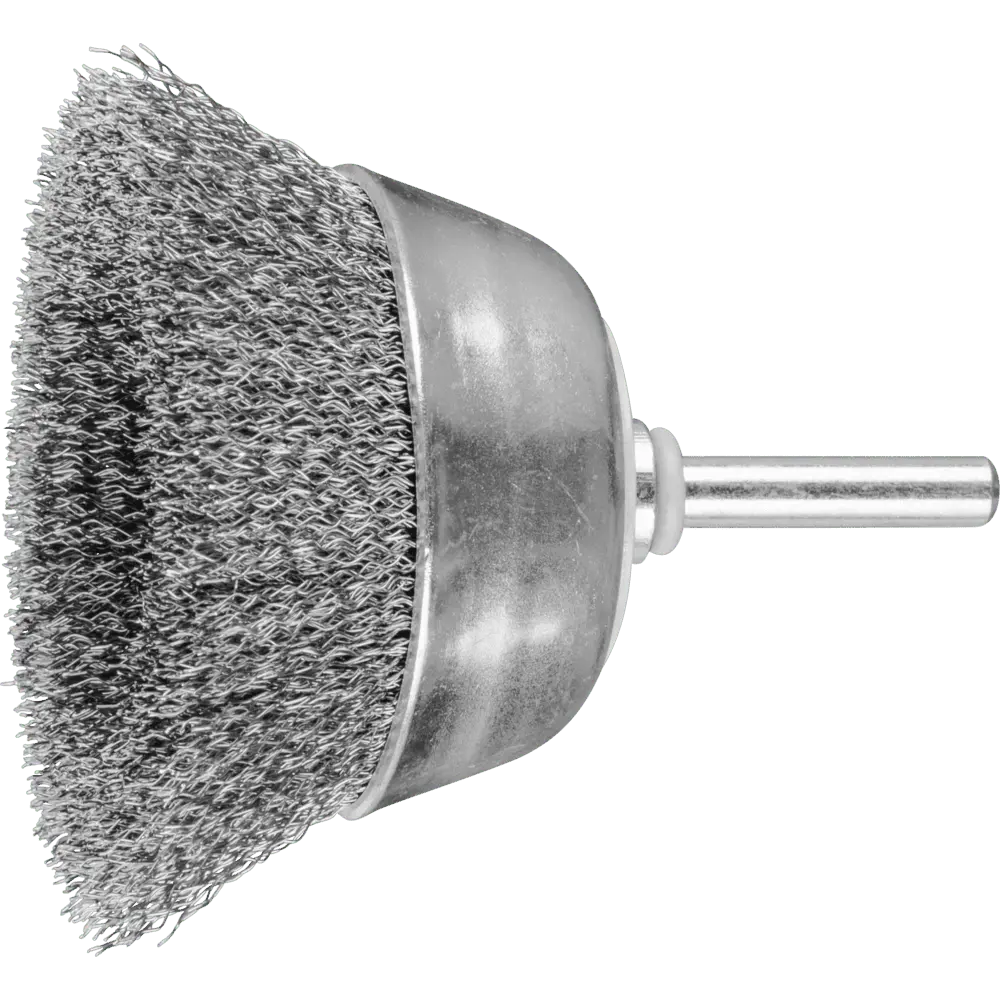 Produktfoto 1 von PFERD TOOLS Topfbürste ungezopft TBU Ø70mm Schaft-Ø6 mm Stahl-Draht-Ø0,20, 10 Stk.