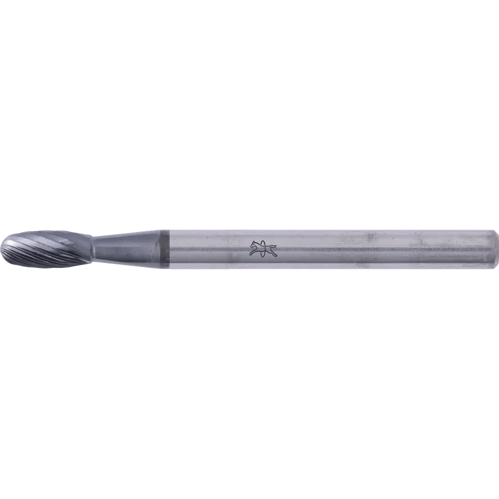 Produktfoto 1 von PFERD TOOLS Hartmetall Hochleistungsfrässtift Tropfen TRE Ø 03x07mm Schaft-Ø 3mm Z3 HICOAT beschichtet universal mittel