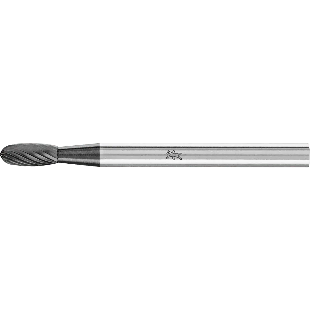 Produktfoto 1 von PFERD TOOLS Hartmetall Hochleistungsfrässtift Tropfen TRE Ø 03x07mm Schaft-Ø 3mm Z3P HICOAT beschichtet universal mittel kreuzverzahnt