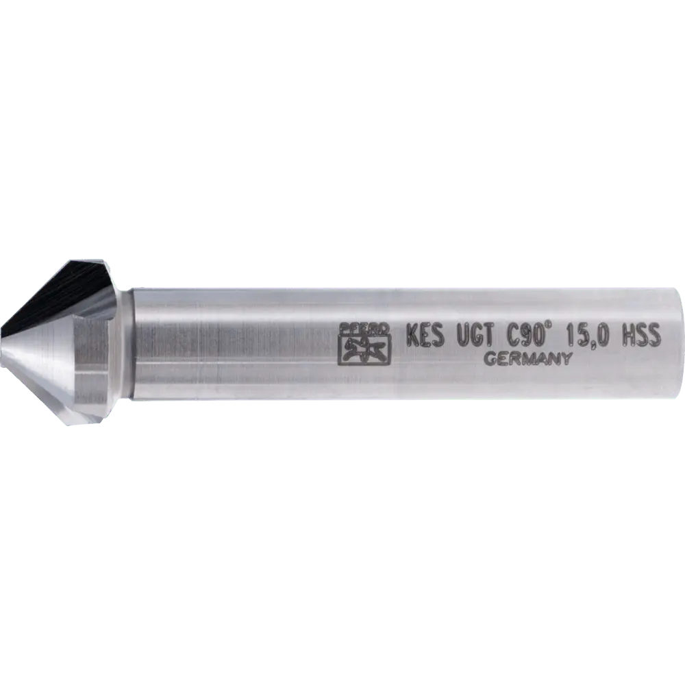 Produktfoto 1 von PFERD TOOLS HSS Kegel-und Entgratsenker UGT 90° Ø 15 mm Schaft-Ø 10 mm DIN 335 C mit Ungleichteilung