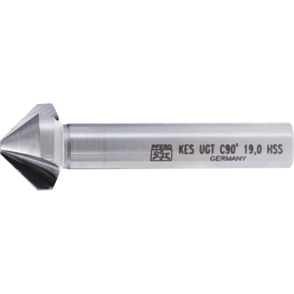 Produktfoto 1 von PFERD TOOLS HSS Kegel-und Entgratsenker UGT 90° Ø 19 mm Schaft-Ø 10 mm DIN 335 C mit Ungleichteilung