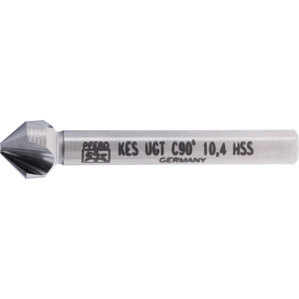 Produktfoto 1 von PFERD TOOLS HSS Kegel-und Entgratsenker UGT 90° Ø 10,4 mm Schaft-Ø 6 mm DIN 335 C mit Ungleichteilung