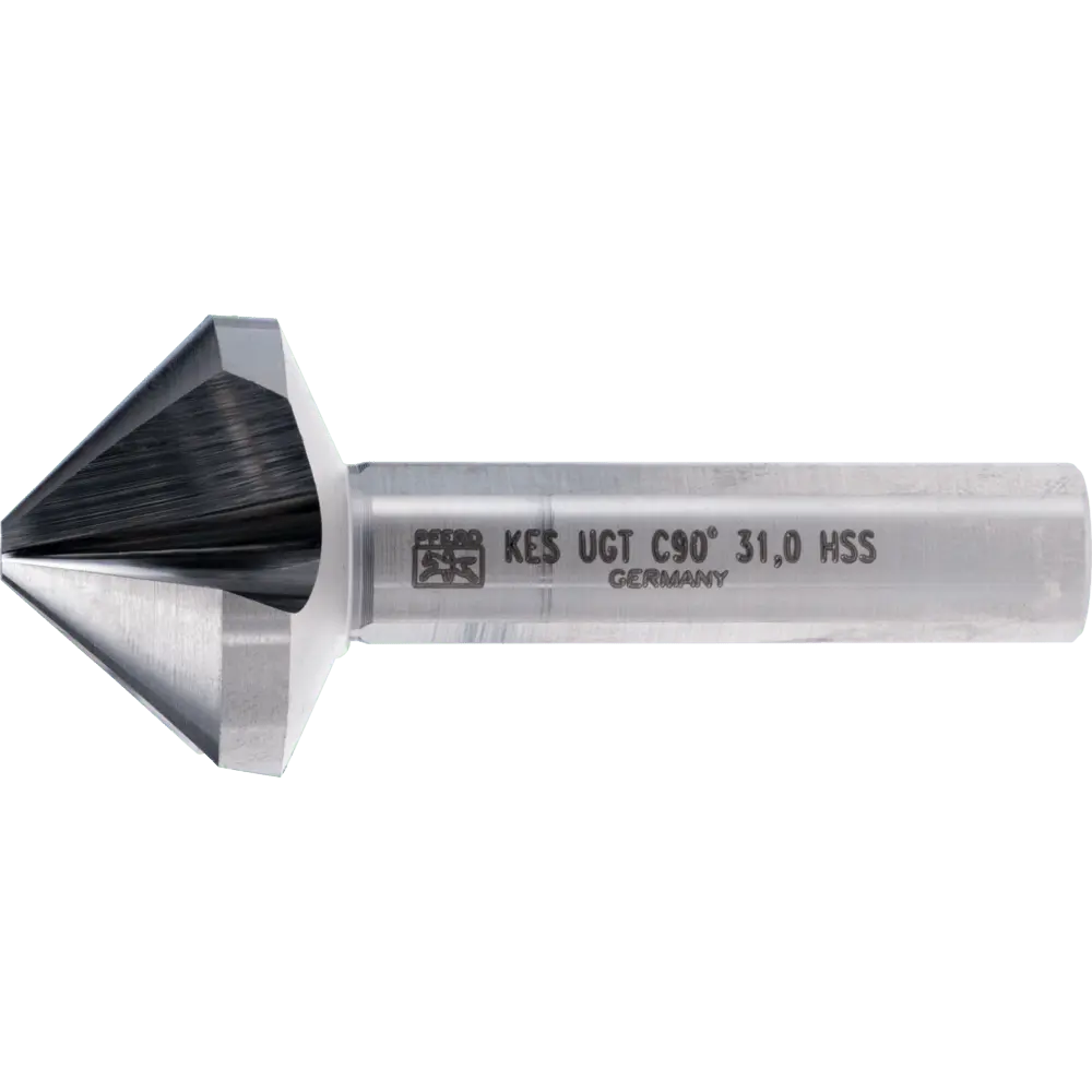 Produktfoto 1 von PFERD TOOLS HSS Kegel-und Entgratsenker UGT 90° Ø 31 mm Schaft-Ø 12 mm DIN 335 C mit Ungleichteilung