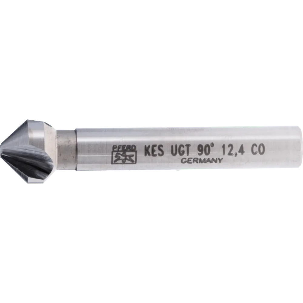 Produktfoto 1 von PFERD TOOLS HSSE Co5 Kegel-und Entgratsenker 90° Ø 12,4 mm Schaft-Ø 8 mm DIN 335 C mit Ungleichteilung
