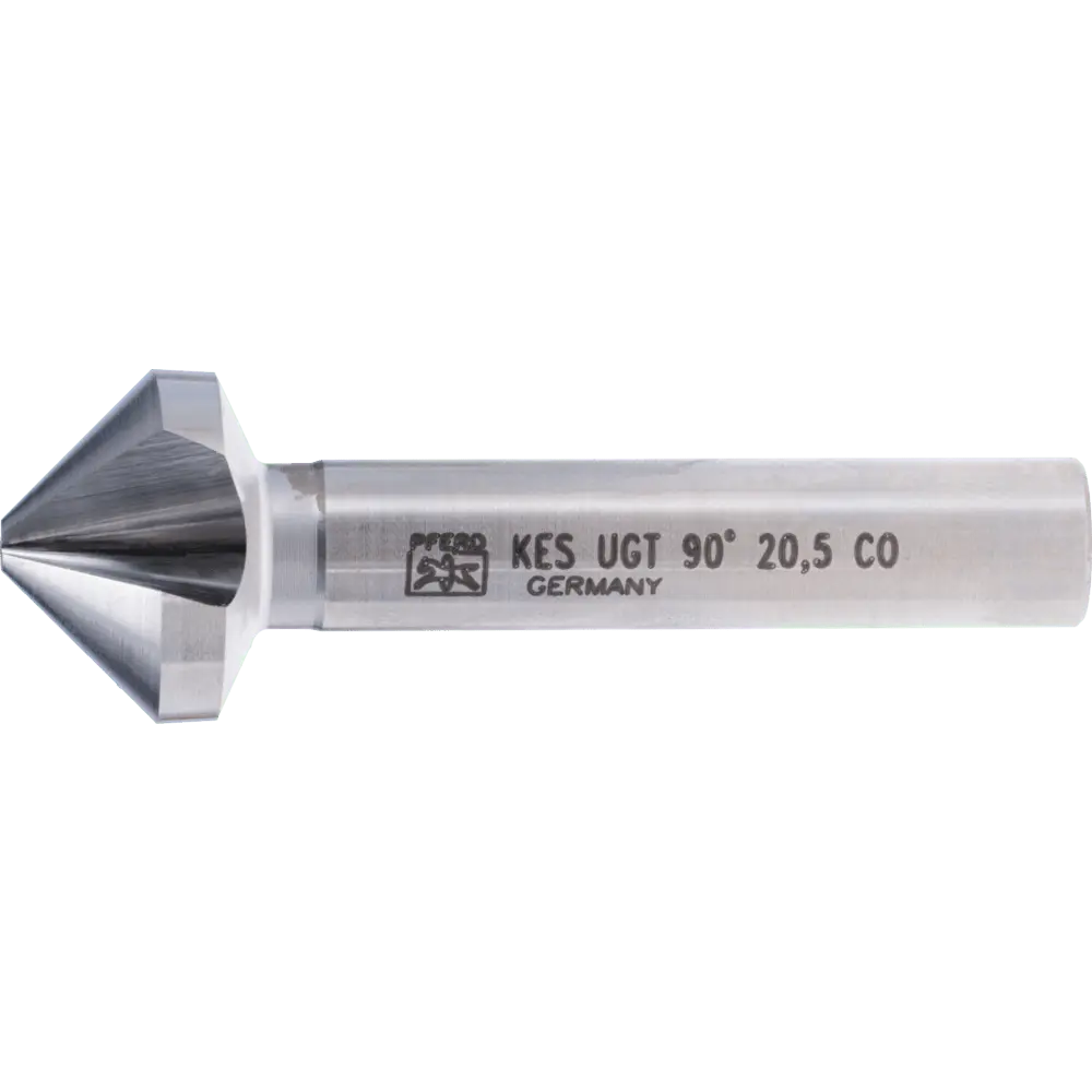 Produktfoto 1 von PFERD TOOLS HSSE Co5 Kegel-und Entgratsenker 90° Ø 20,5 mm Schaft-Ø 10 mm DIN 335 C mit Ungleichteilung