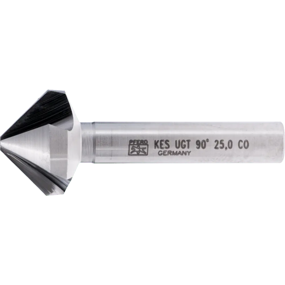 Produktfoto 1 von PFERD TOOLS HSSE Co5 Kegel-und Entgratsenker 90° Ø 25 mm Schaft-Ø 10 mm DIN 335 C mit Ungleichteilung