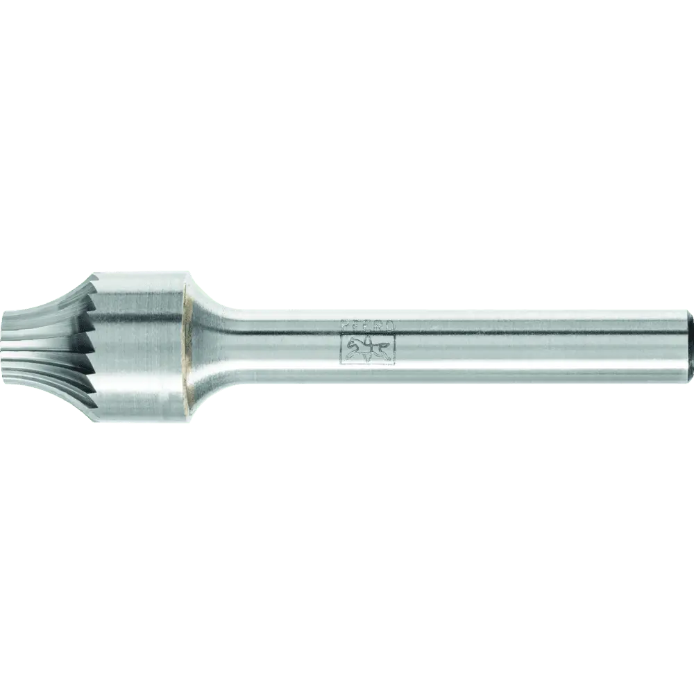 Produktfoto 1 von PFERD TOOLS Hartmetall Verrundungsfrässtift V Ø 12x15 mm Schaft-Ø 6 mm Z3 universal mittel