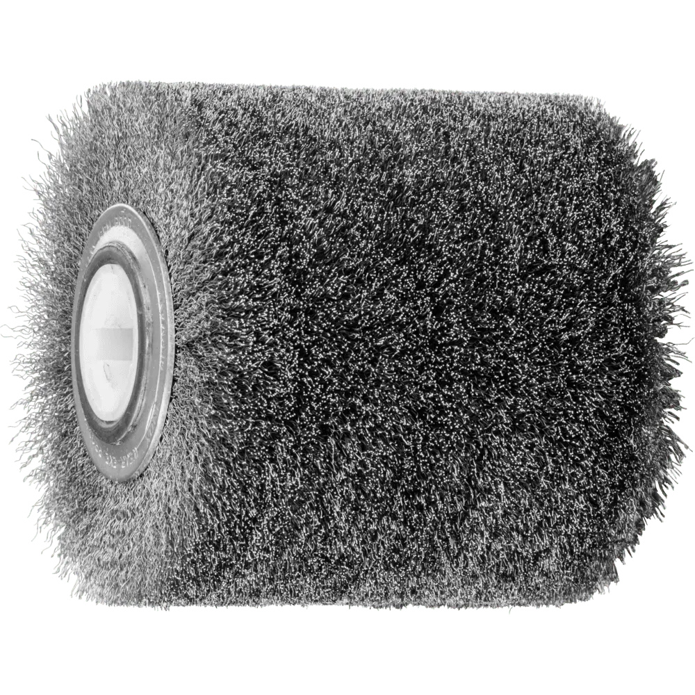 Produktfoto 1 von PFERD TOOLS Walzenbürste WBU Ø100x100x19,1 mm Bohrung Edelstahl-Draht-Ø0,20 Satiniermaschine