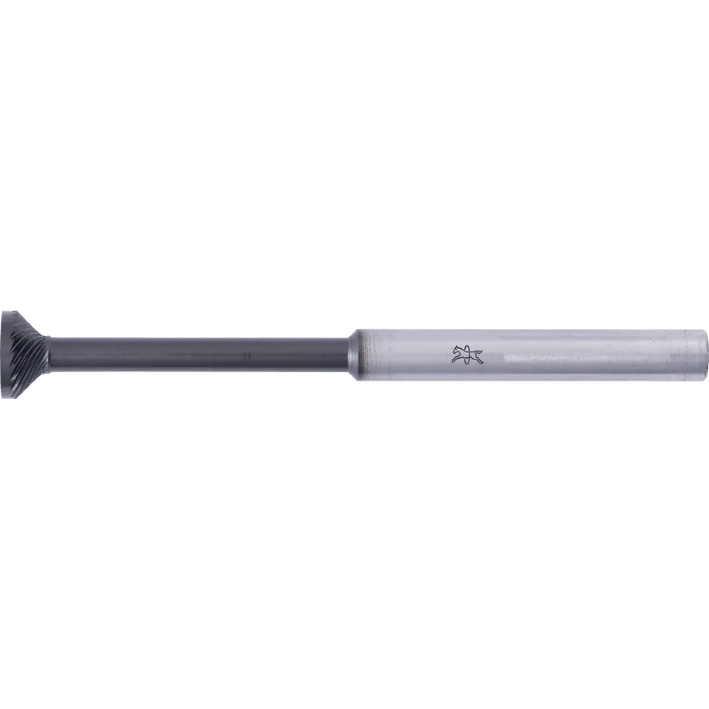 Produktfoto 1 von PFERD TOOLS Hartmetall Hochleistungsfrässtift Winkelfrässtift WKN 10x03mm Schaft-Ø 6x75mm Z3 HICOAT beschichtet Anfas-/Entgratarbeiten Robotereinsatz