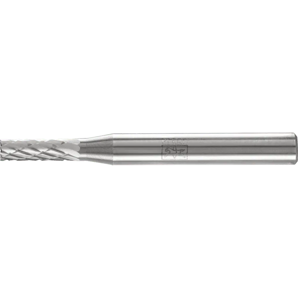 Produktfoto 1 von PFERD TOOLS Hartmetall Frässtift Zylinder ZYAS stirnverzahnt Ø 04x13mm Schaft-Ø 6mm Z3P universal mittel kreuzverzahnt