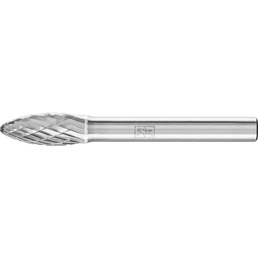 Produktfoto 1 von PFERD TOOLS Hartmetall Hochleistungsfrässtift TOUGH Flamme B Ø 08x20mm Schaft-Ø 6 mm schlagfest