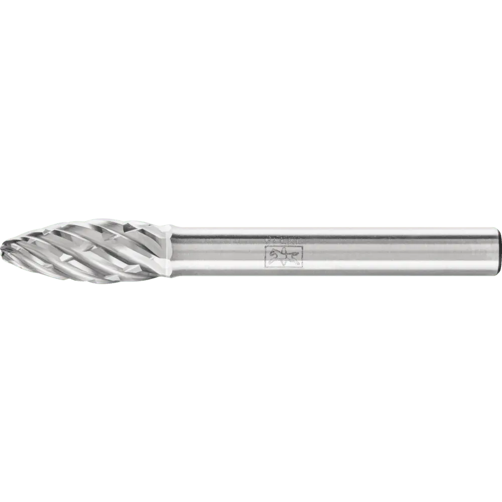 Produktfoto 1 von PFERD TOOLS Hartmetall Hochleistungsfrässtift STEEL Flamme B Ø 08x20mm Schaft-Ø 6 mm für Stahl