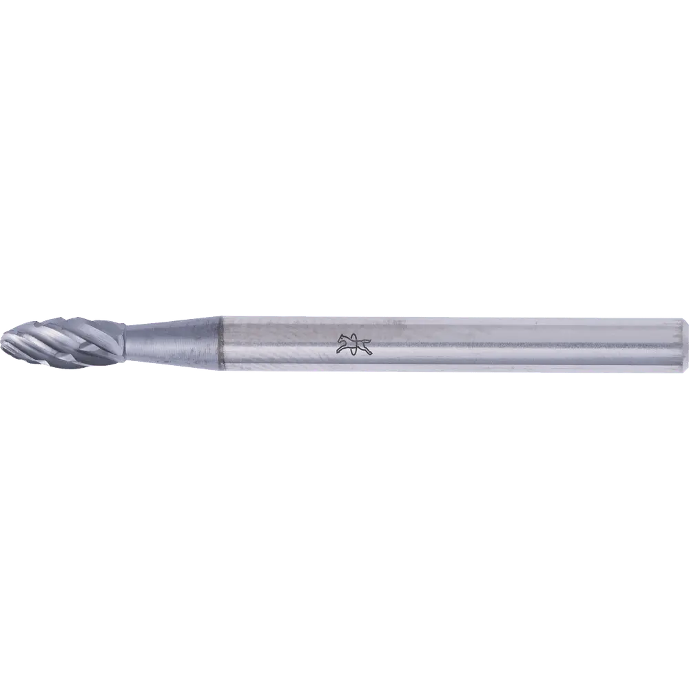 PFERD TOOLS Hartmetall Hochleistungsfrässtift ALLROUND Flamme B Ø 03x07mm Schaft-Ø 3mm HICOAT beschichtet für Stahl