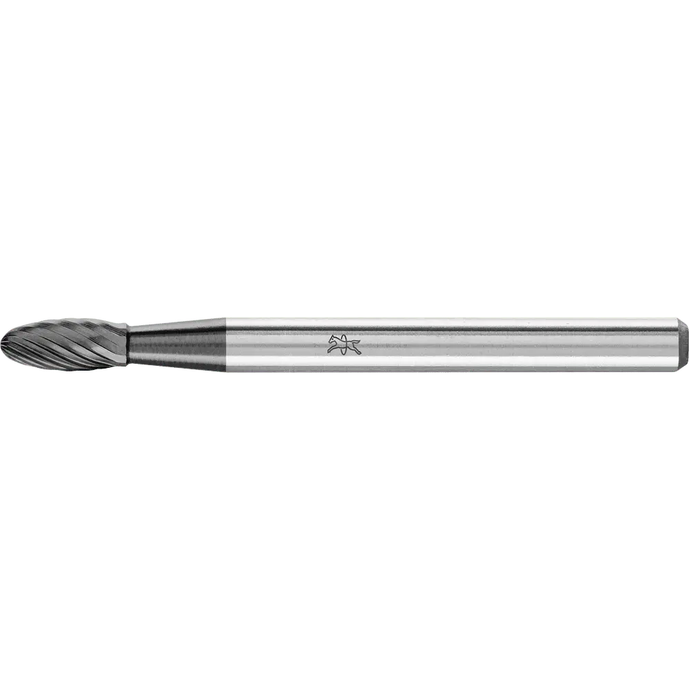 Produktfoto 1 von PFERD TOOLS Hartmetall Hochleistungsfrässtift Flamme B Ø 03x07mm Schaft-Ø 3mm Z3P HICOAT beschichtet universal fein