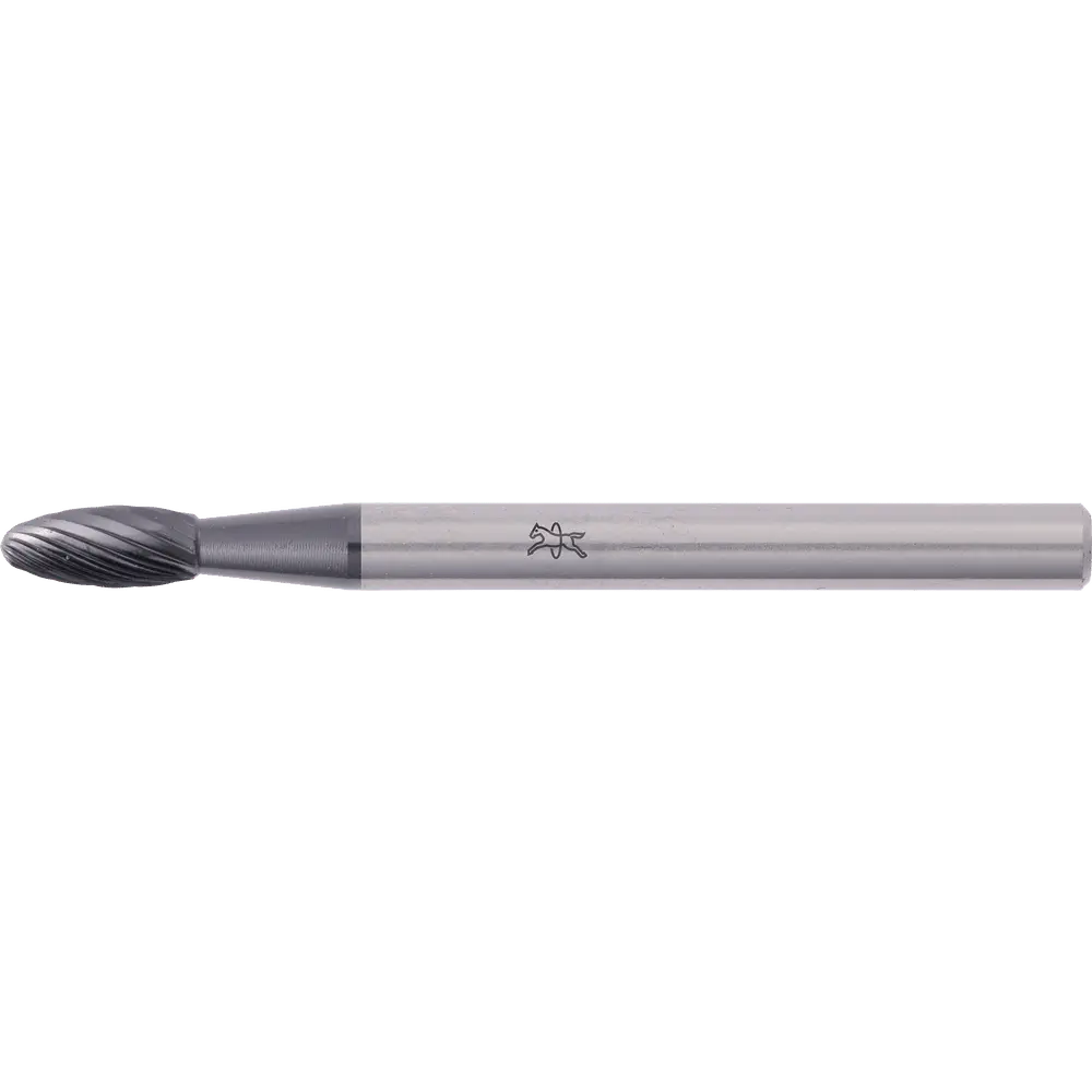 Produktfoto 1 von PFERD TOOLS Hartmetall Hochleistungsfrässtift Flamme B Ø 03x07mm Schaft-Ø 3mm Z5 HICOAT beschichtet universal fein
