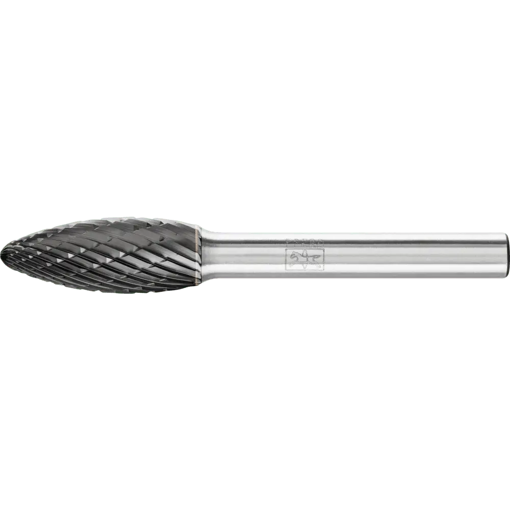 Produktfoto 1 von PFERD TOOLS Hartmetall Hochleistungsfrässtift Flamme B Ø 10x25 mm Schaft-Ø 6 mm Z3P HICOAT universal