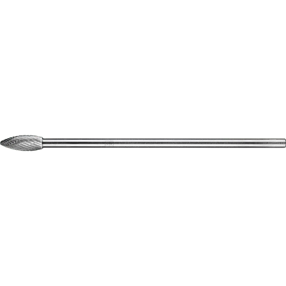 Produktfoto 1 von PFERD TOOLS Hartmetall Frässtift Flamme B Ø 10x25 mm Schaft-Ø 6x150mm Z3P universal mittel kreuzverzahnt