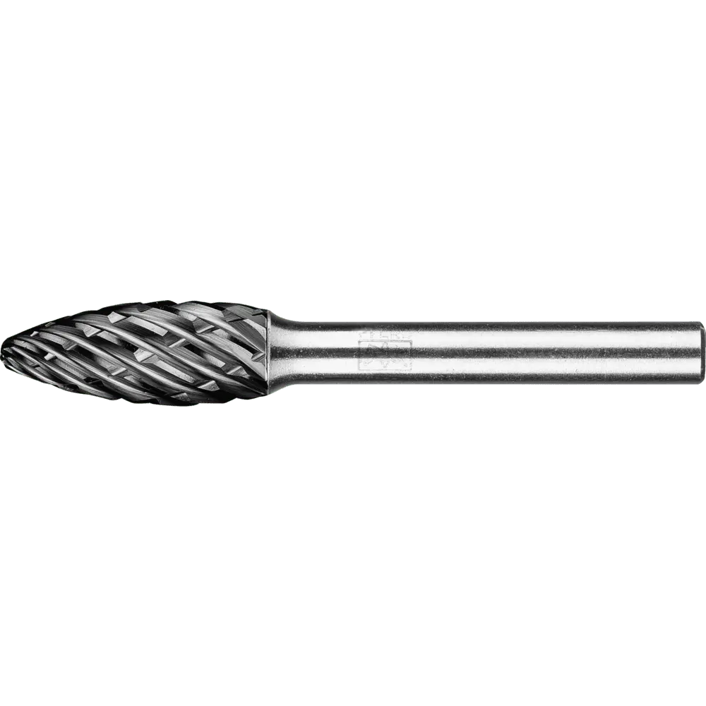 Produktfoto 1 von PFERD TOOLS Hartmetall Hochleistungsfrässtift STEEL Flamme B Ø 10x25 mm Schaft-Ø 6 mm HICOAT für Stahl