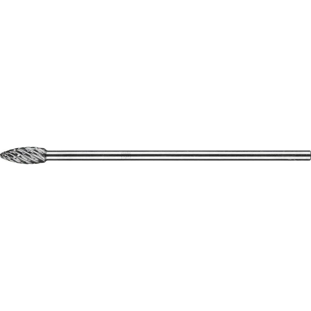 Produktfoto 1 von PFERD TOOLS Hartmetall Hochleistungsfrässtift STEEL Flamme B Ø 10x25 mm Schaft-Ø 6x150mm für Stahl