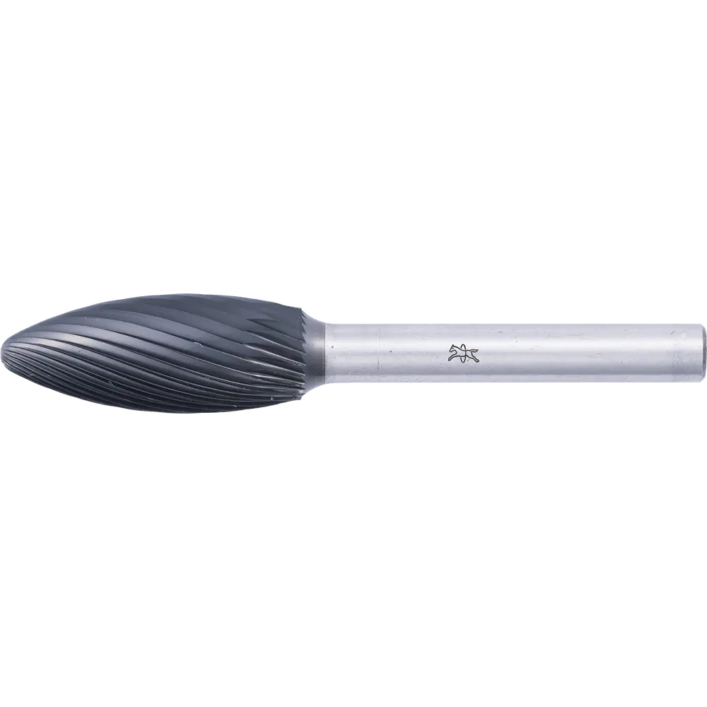 PFERD TOOLS Hartmetall Hochleistungsfrässtift Flamme B Ø 12x30mm Schaft-Ø 6mm Z3 HICOAT beschichtet universal mittel