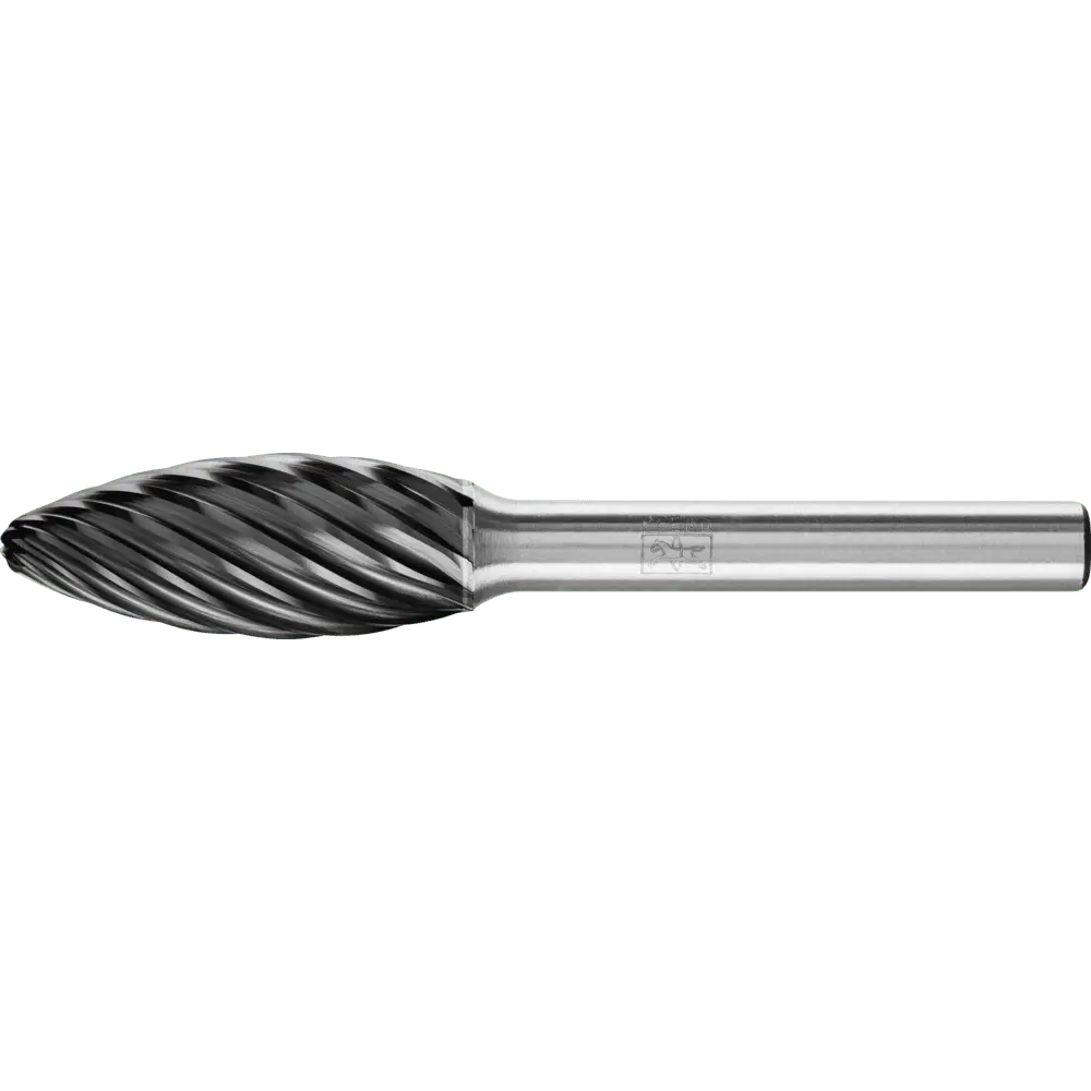 Produktfoto 1 von PFERD TOOLS Hartmetall Hochleistungsfrässtift INOX Flamme B Ø 12x30mm Schaft-Ø 6 mm HICOAT für Edelstahl
