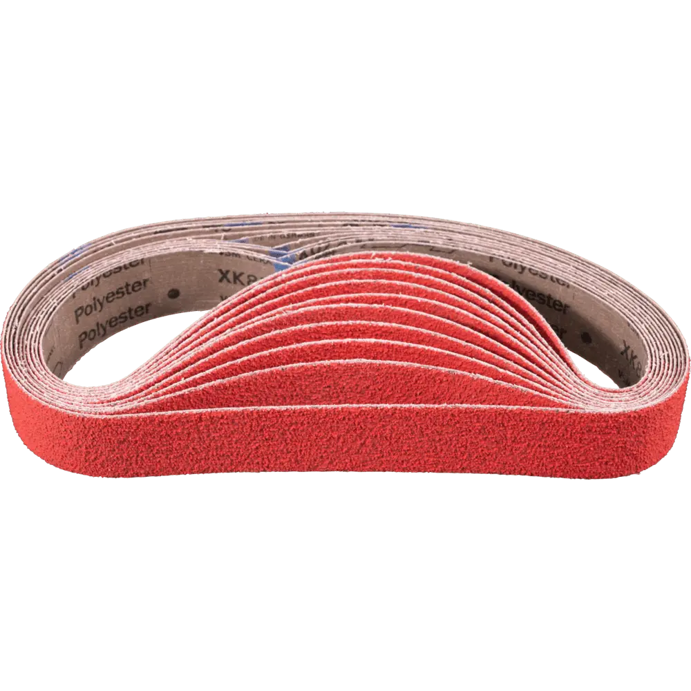 Produktfoto 1 von PFERD TOOLS Keramikkorn Schleifband BA 40x820mm CO-COOL40 für Edelstahl-Schliff mit Rohrbandschleifer, 10 Stk.