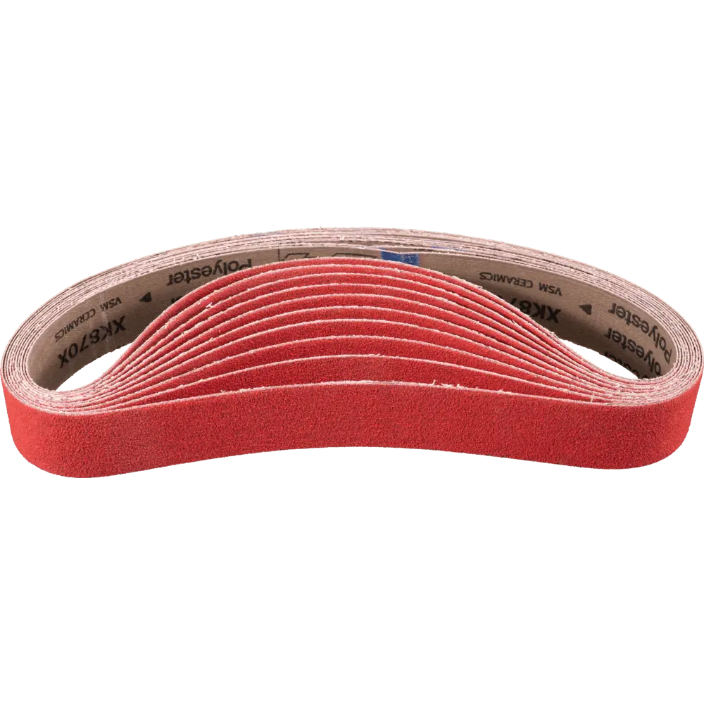 Produktfoto 1 von PFERD TOOLS Keramikkorn Schleifband BA 40x760 mm CO-COOL80 für Edelstahl.Schliff mit Rohrbandschleifer, 10 Stk.