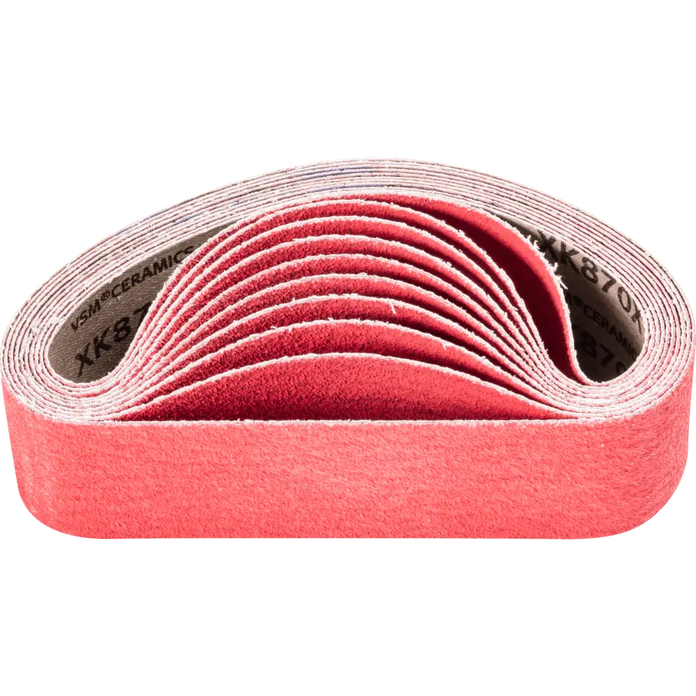 Produktfoto 1 von PFERD TOOLS Keramikkorn Schleifband BA 50x450mm CO-COOL60 für Edelstahl-Schliff mit Rohrbandschleifer, 20 Stk.