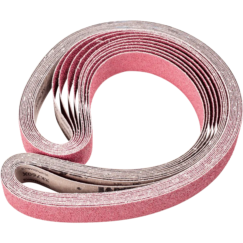 Produktfoto 1 von PFERD TOOLS Keramikkorn Schleifband BA 50x2000mm CO36 höchster Abtrag auf Stahl mit Bandschleifer, 10 Stk.