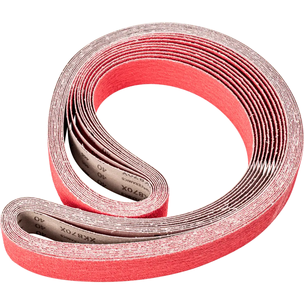 Produktfoto 1 von PFERD TOOLS Keramikkorn Schleifband BA 50x2000mm CO-COOL40 für Edelstahl-Schliff mit Bandschleifer, 10 Stk.