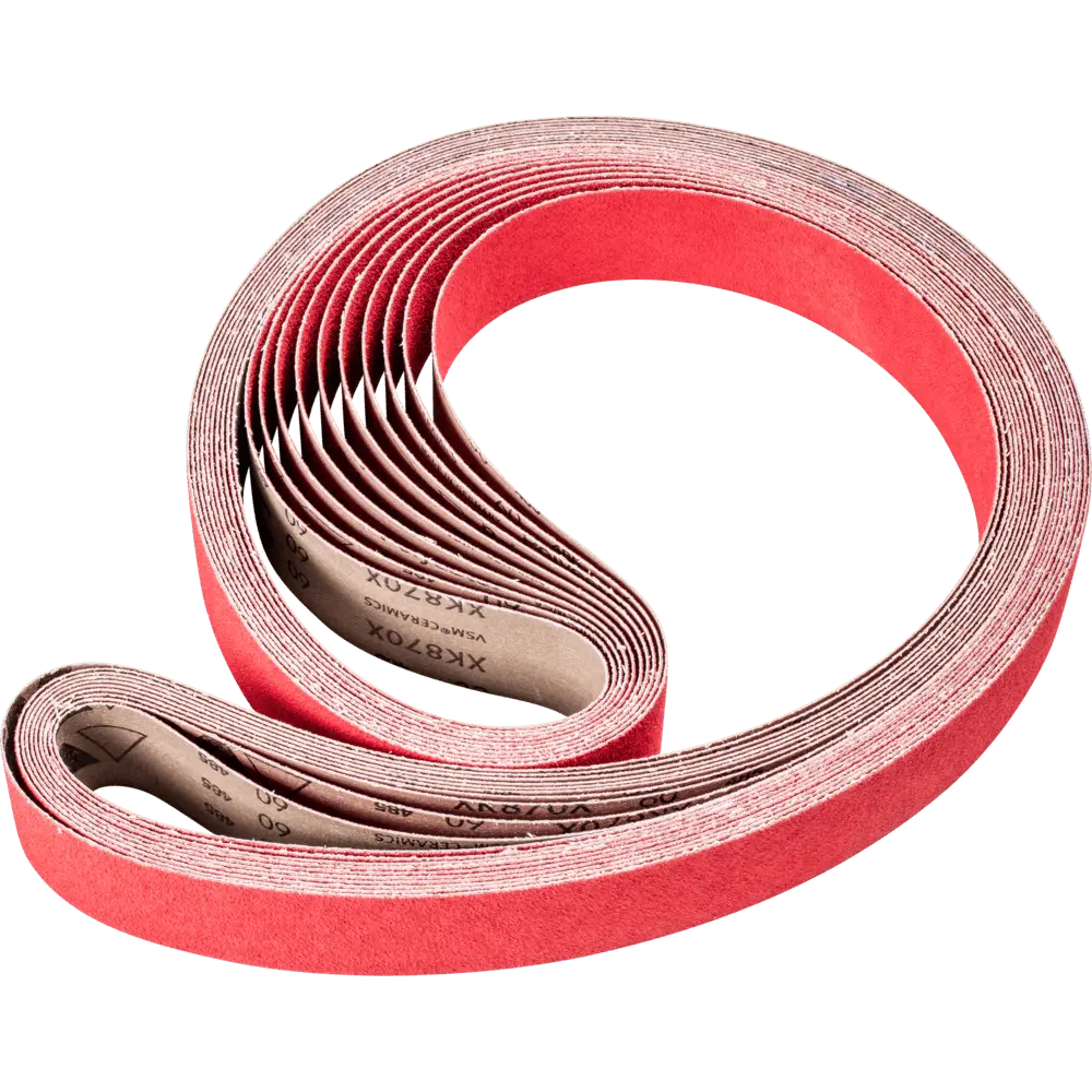 Produktfoto 1 von PFERD TOOLS Keramikkorn Schleifband BA 50x2000mm CO-COOL60 für Edelstahl-Schliff mit Bandschleifer, 10 Stk.