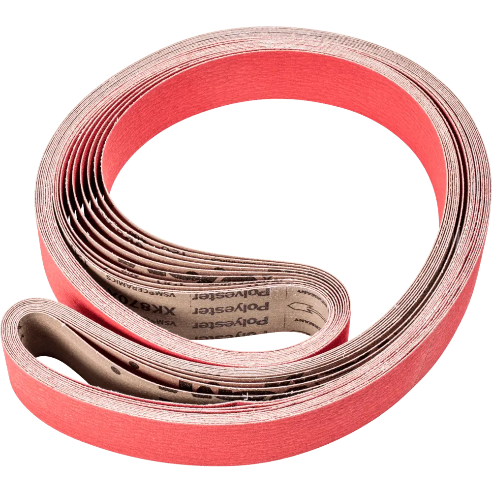 Produktfoto 1 von PFERD TOOLS Keramikkorn Schleifband BA 50x2000mm CO-COOL120 für Edelstahl-Schliff mit Bandschleifer, 10 Stk.