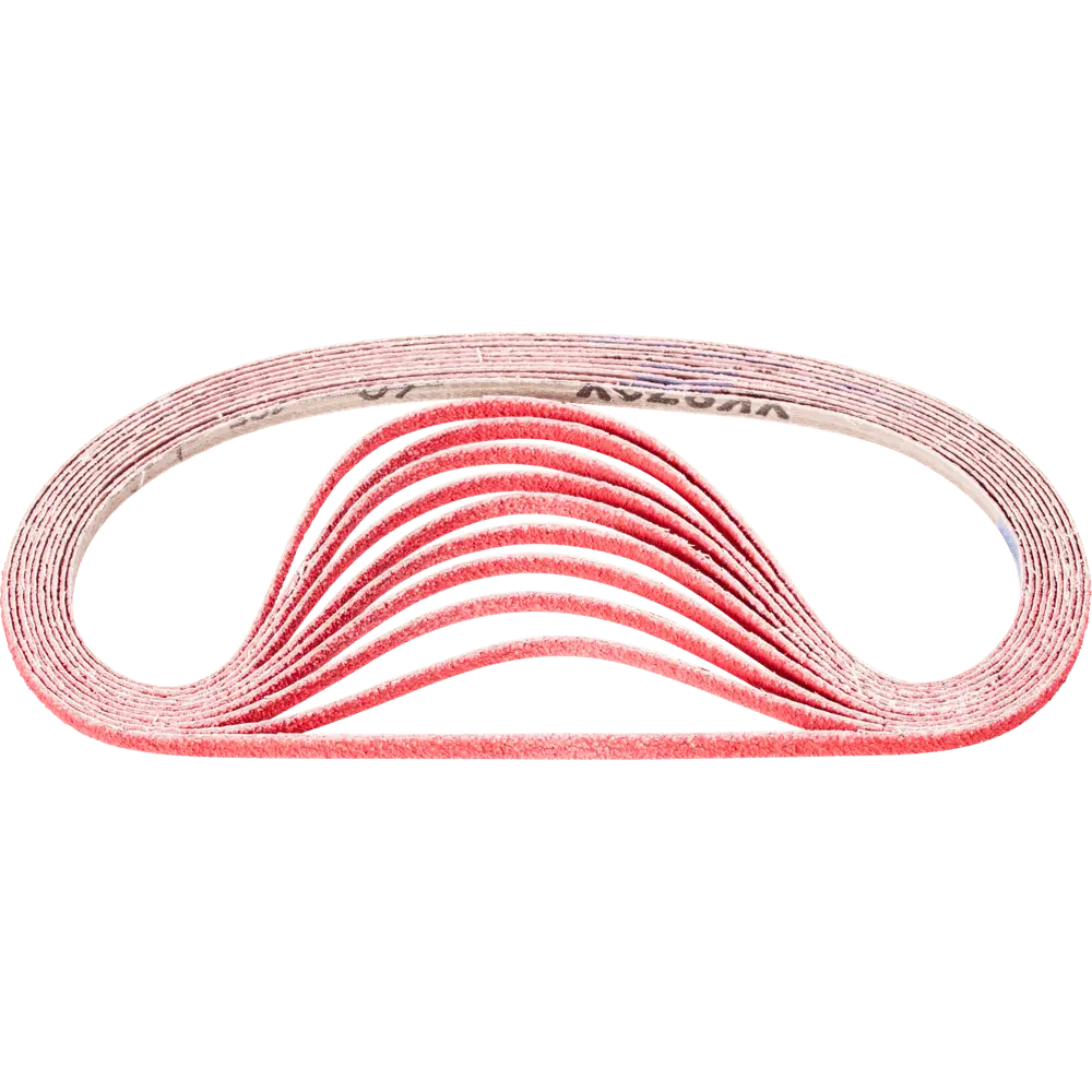 Produktfoto 1 von PFERD TOOLS Keramikkorn Schleifband BA 6x520mm CO-COOL 60 für Edelstahl-Schliff mit Bandschleifer, 100 Stk.