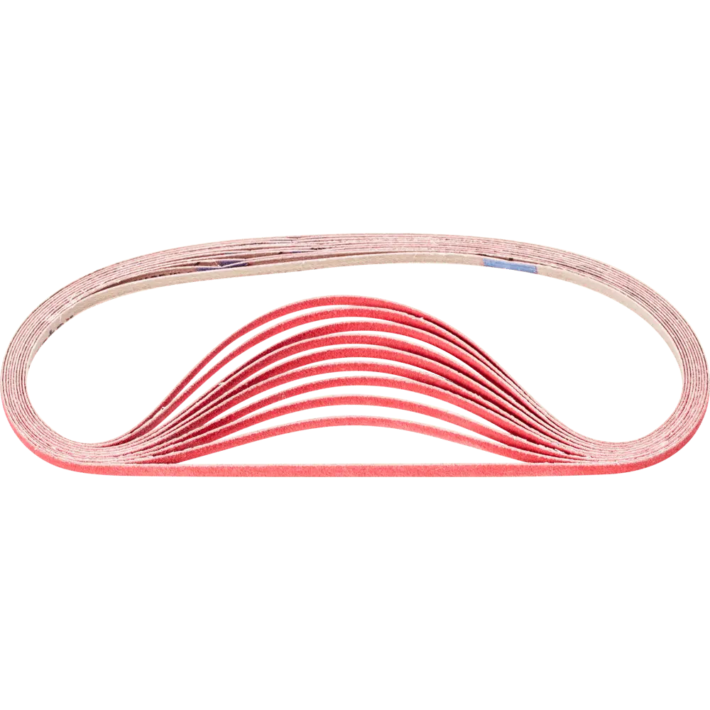 Produktfoto 1 von PFERD TOOLS Keramikkorn Schleifband BA 6x610mm CO-COOL120 für Edelstahl-Schliff mit Bandschleifer (100), 100 Stk.