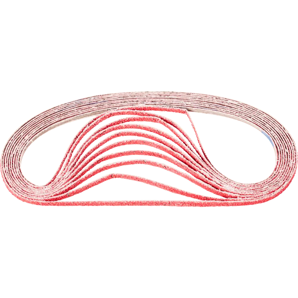 Produktfoto 1 von PFERD TOOLS Keramikkorn Schleifband BA 6x610mm CO-COOL40 für Edelstahl-Schliff mit Bandschleifer (100), 100 Stk.