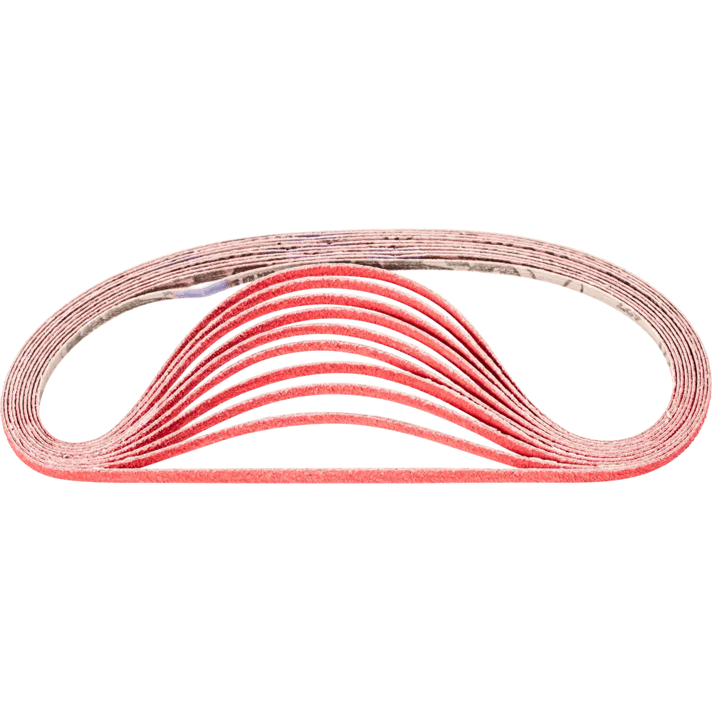 Produktfoto 1 von PFERD TOOLS Keramikkorn Schleifband BA 6x610mm CO-COOL60 für Edelstahl-Schliff mit Bandschleifer (100), 100 Stk.