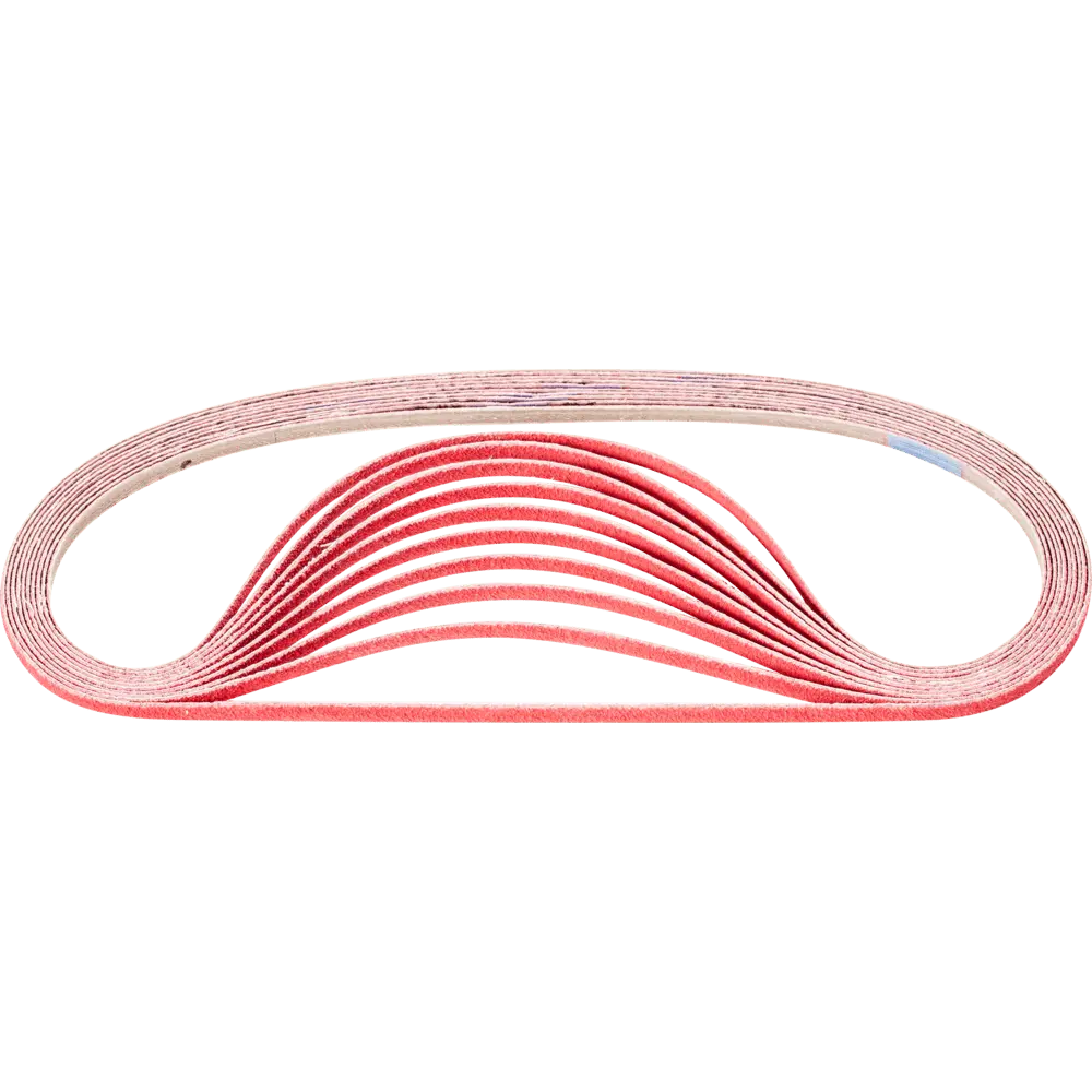 Produktfoto 1 von PFERD TOOLS Keramikkorn Schleifband BA 6x610mm CO-COOL80 für Edelstahl-Schliff mit Bandschleifer (100), 100 Stk.
